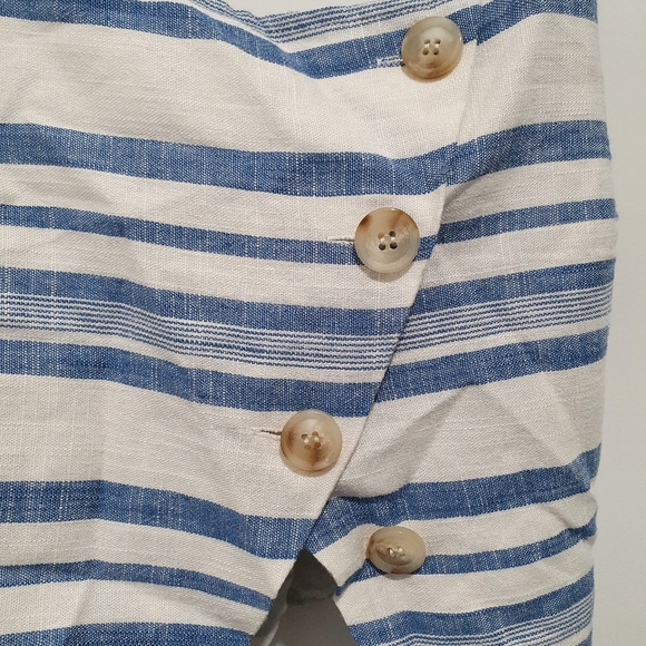 Dotti linen blend button up crop size 14 - Picture 4 of 7